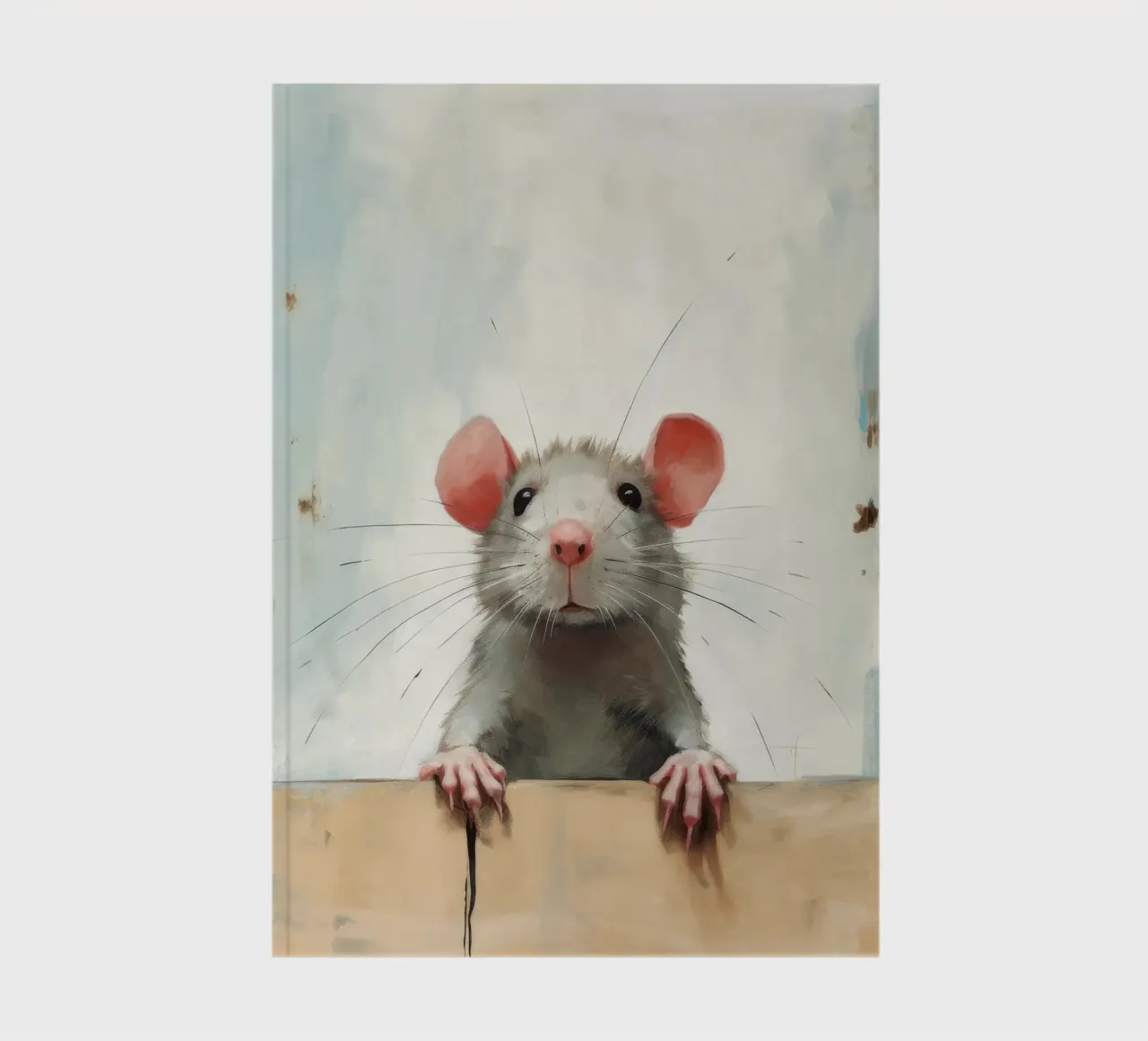 Minimal Rat 4 notebook by Minimal Animal Art