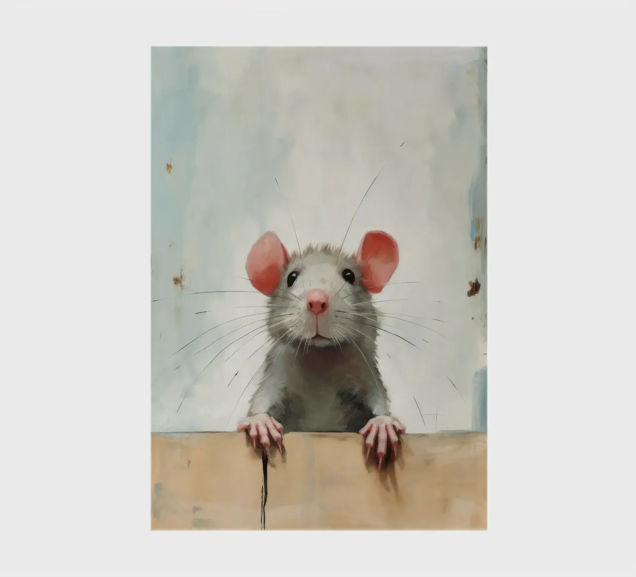 Minimal Rat 4 notebook by Minimal Animal Art