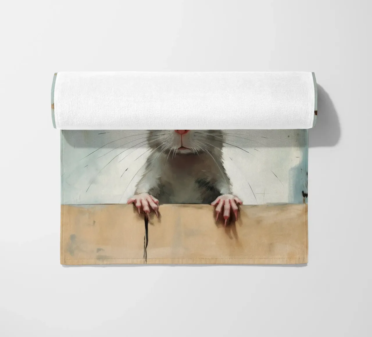 Ratto minimo 4 telo mare da Minimal Animal Art