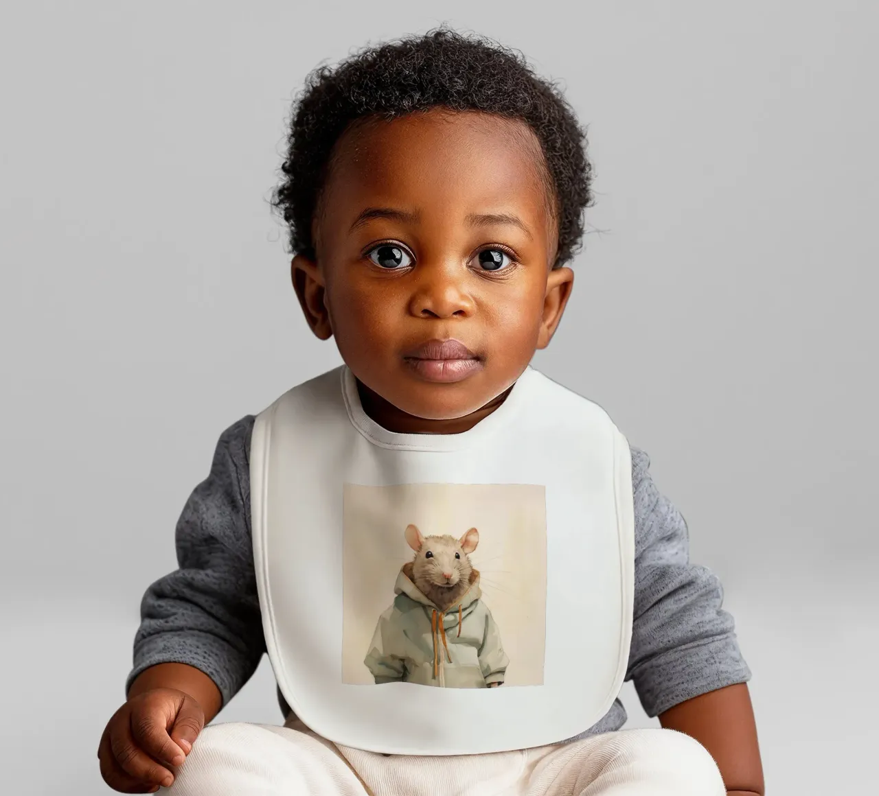 Minimaal advies baby slabbetje van Minimal Animal Art