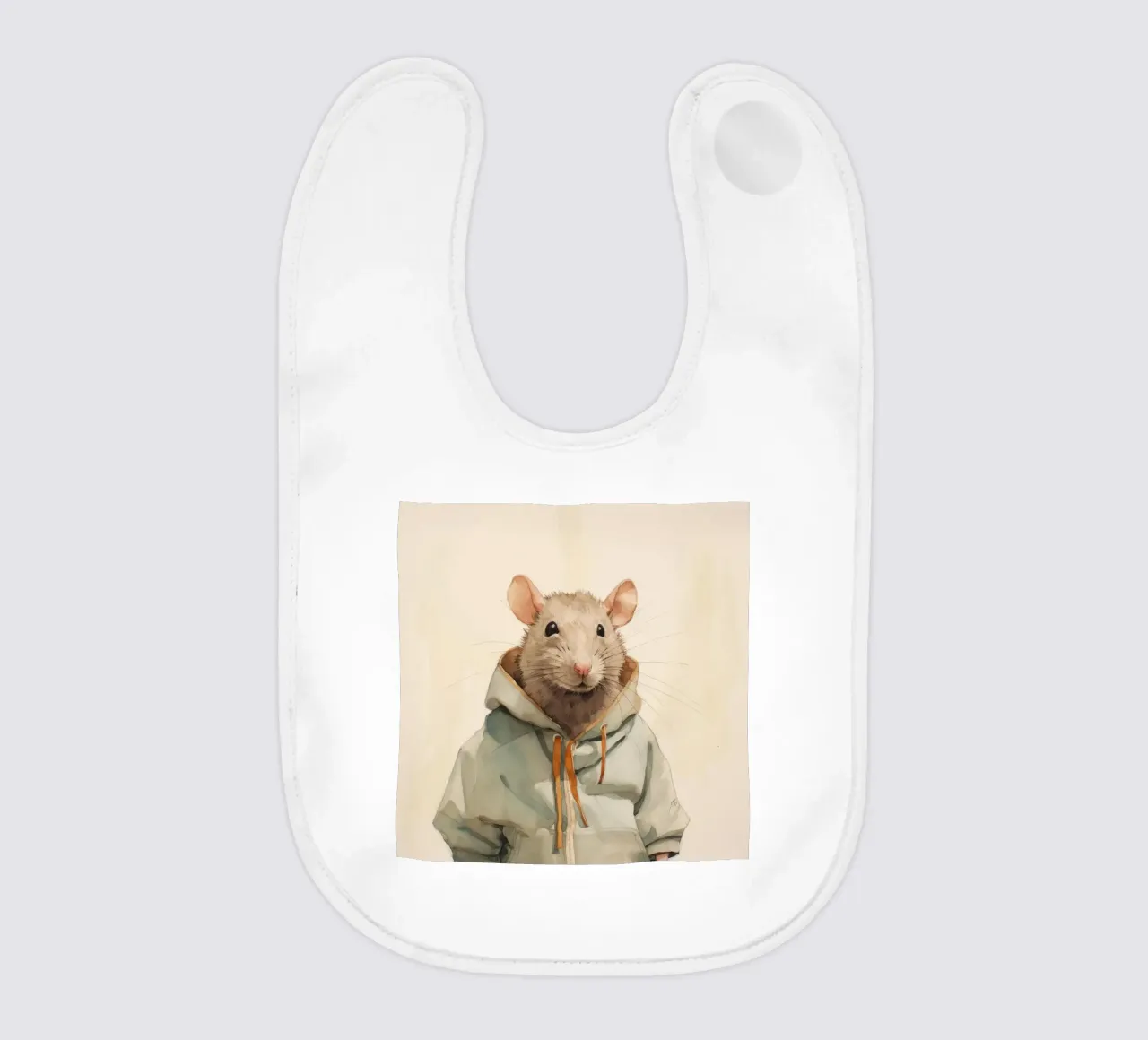 Rata mínima 1 babero de Minimal Animal Art
