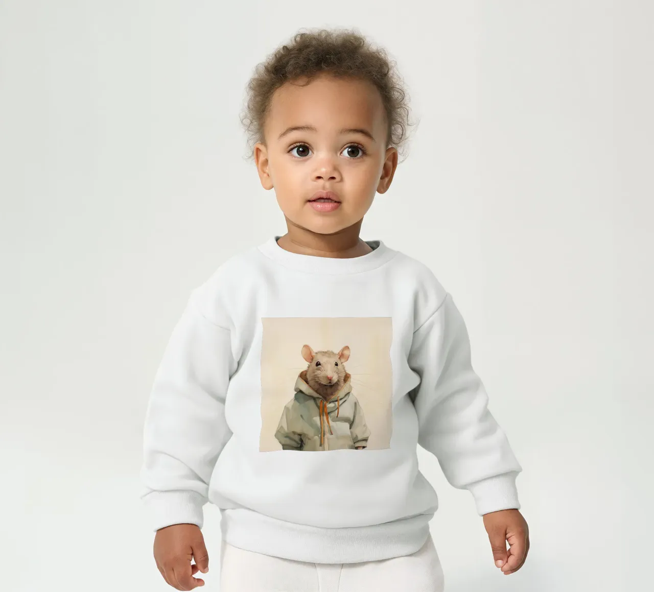 Ratto minimo 1 felpa neonato da Minimal Animal Art