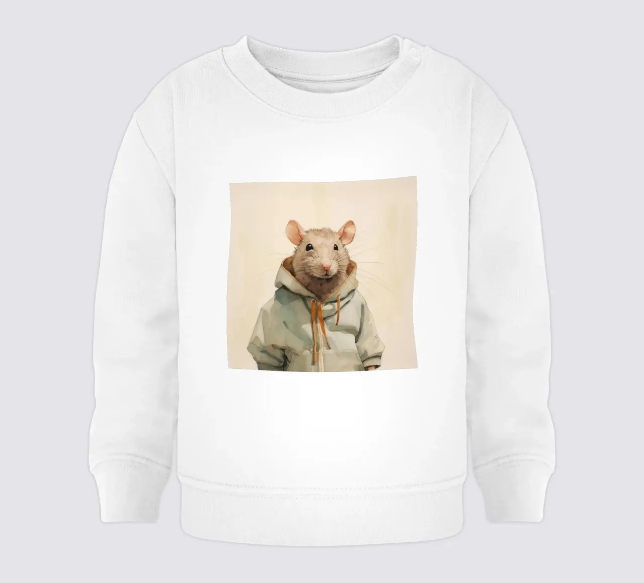 Ratto minimo 1 felpa neonato da Minimal Animal Art