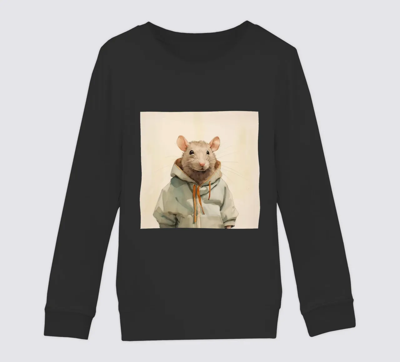 Minimal Ratte 1 Kinder Sweatshirt von Minimal Animal Art
