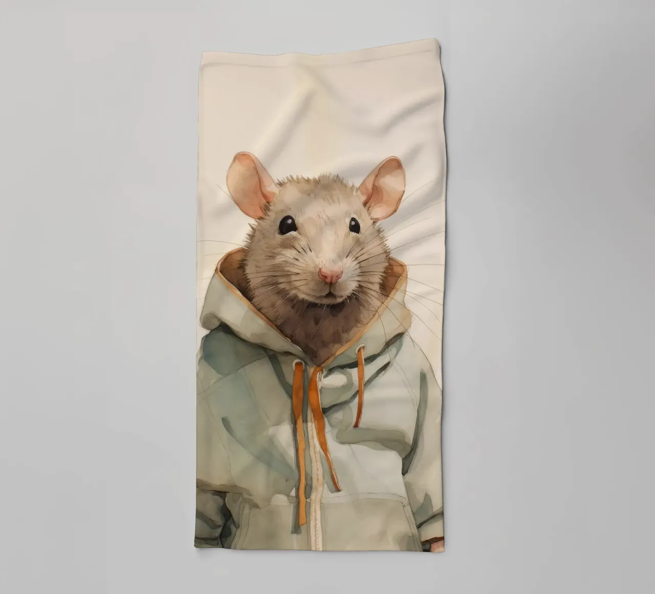 Ratto minimo 1 asciugamano da bagno da Minimal Animal Art