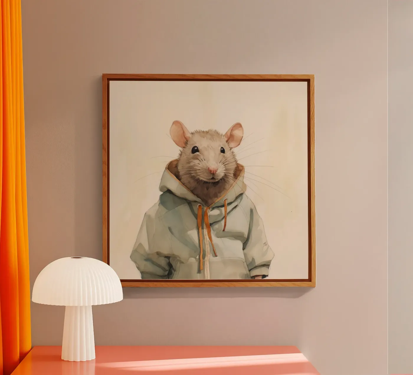 Minimal Rat Acryl-Glas von Minimal Animal Art