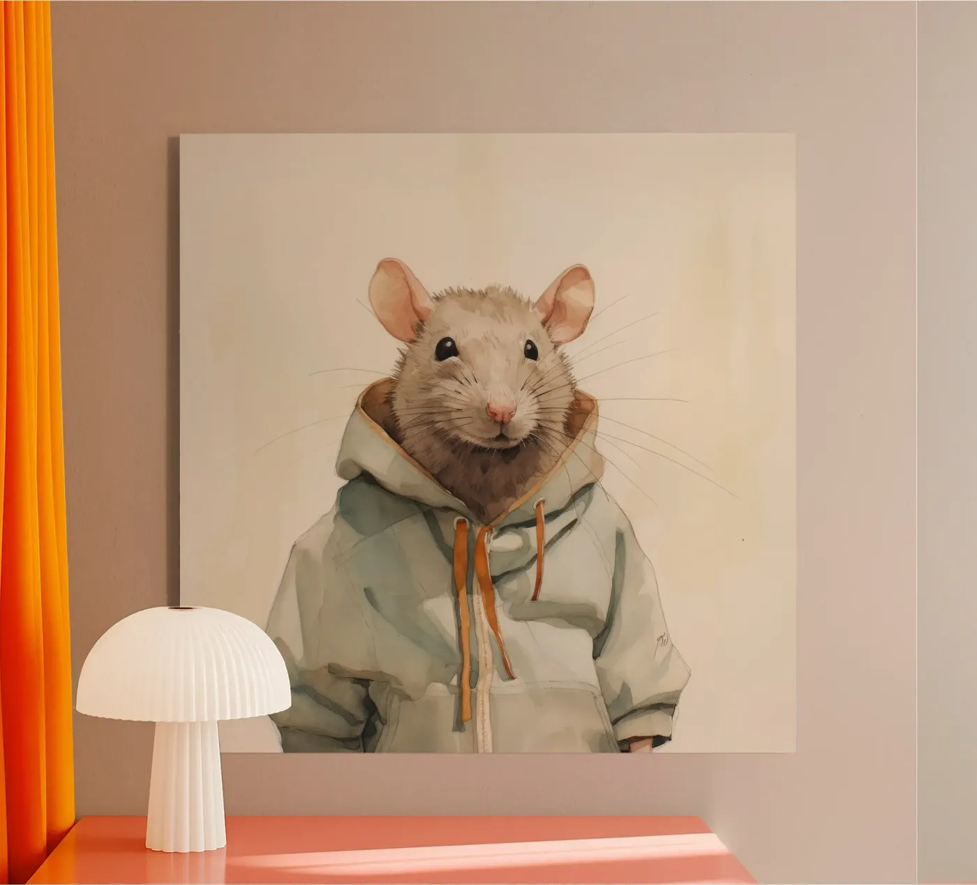 Minimal Rat Acryl-Glas von Minimal Animal Art