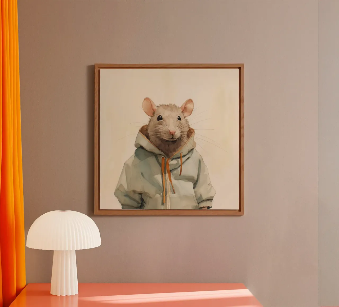 Minimal Ratte 1 Alu-Dibond von Minimal Animal Art
