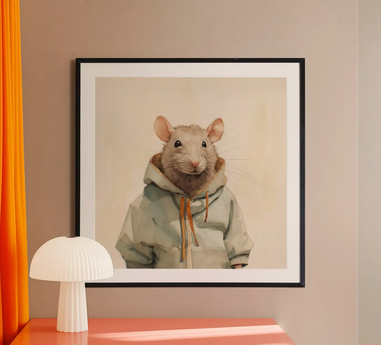 Minimal Ratte 1 Poster von Minimal Animal Art