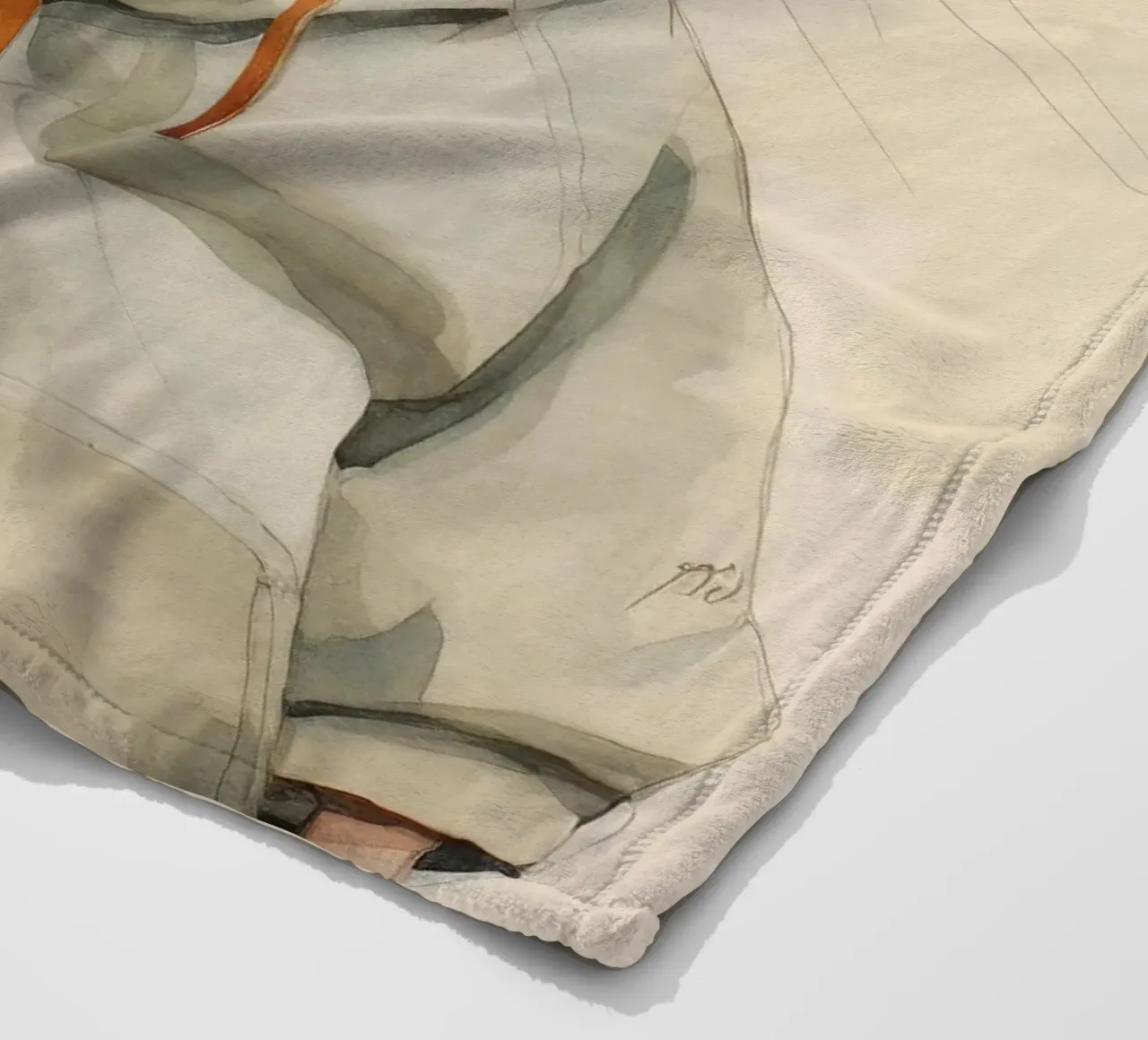 Minimal Rat Fleecedecke von Minimal Animal Art