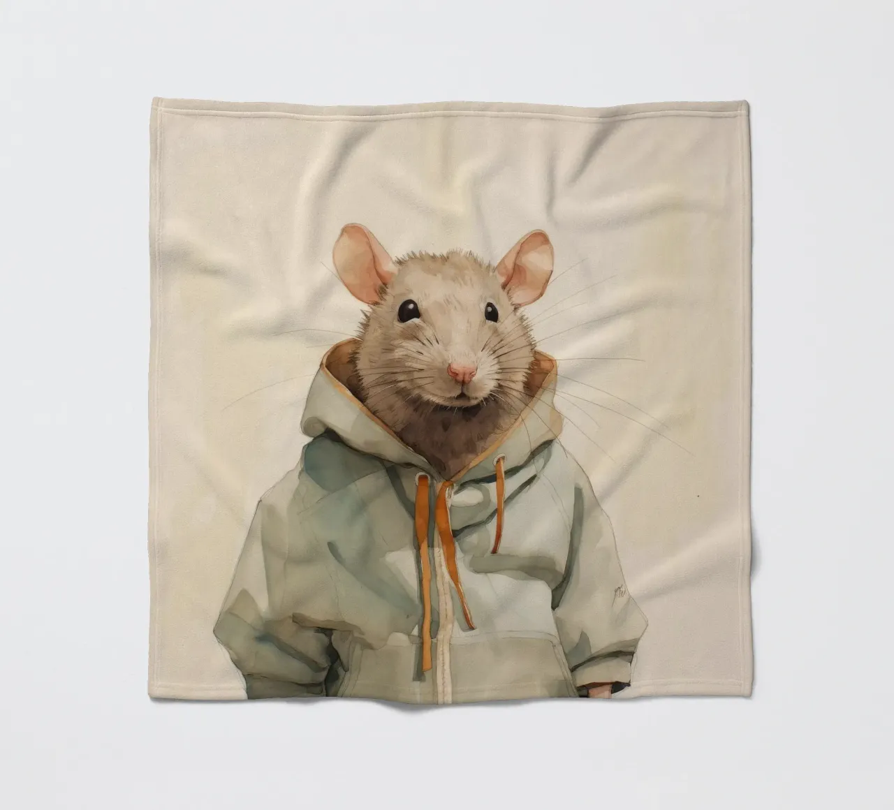 Minimal Rat Fleecedecke von Minimal Animal Art