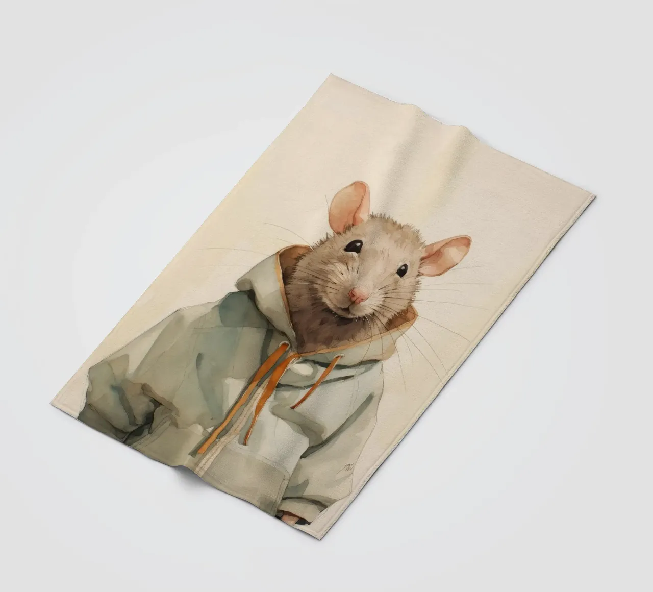Minimal Rat Fleecedecke von Minimal Animal Art