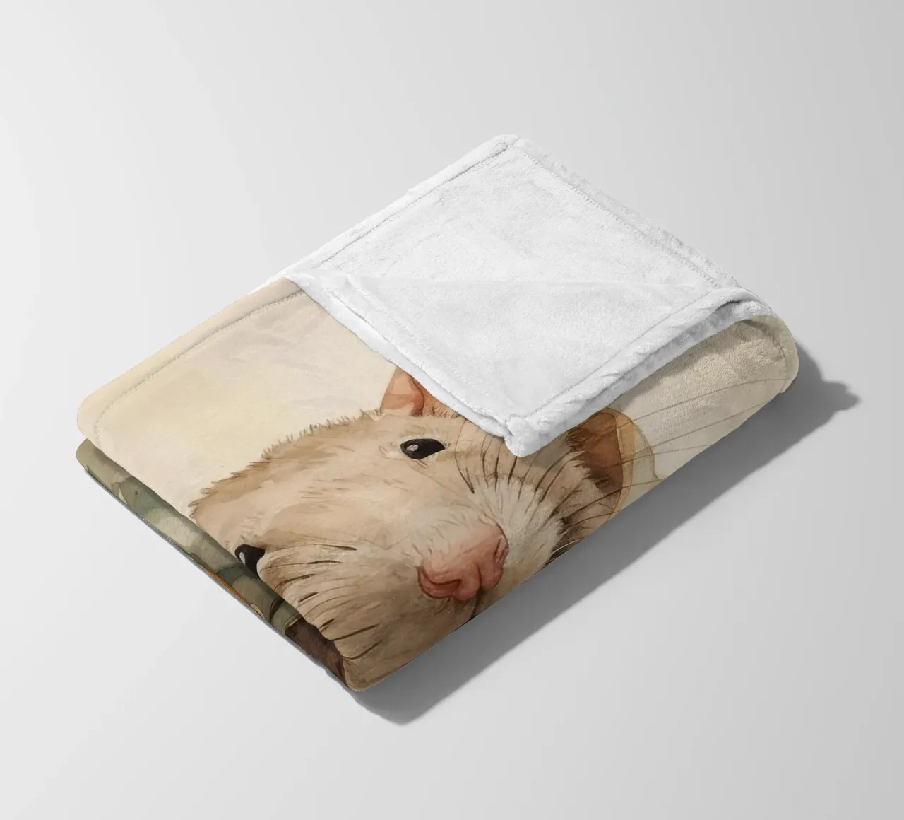 Minimal Rat Fleecedecke von Minimal Animal Art
