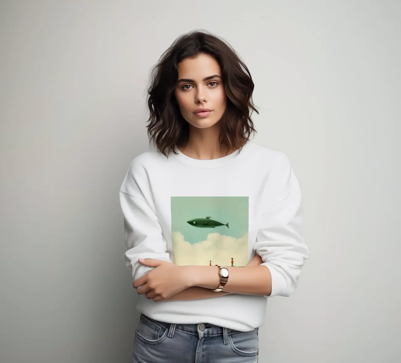 Minimal Ray 2 sweatshirt by Minimal Animal Art