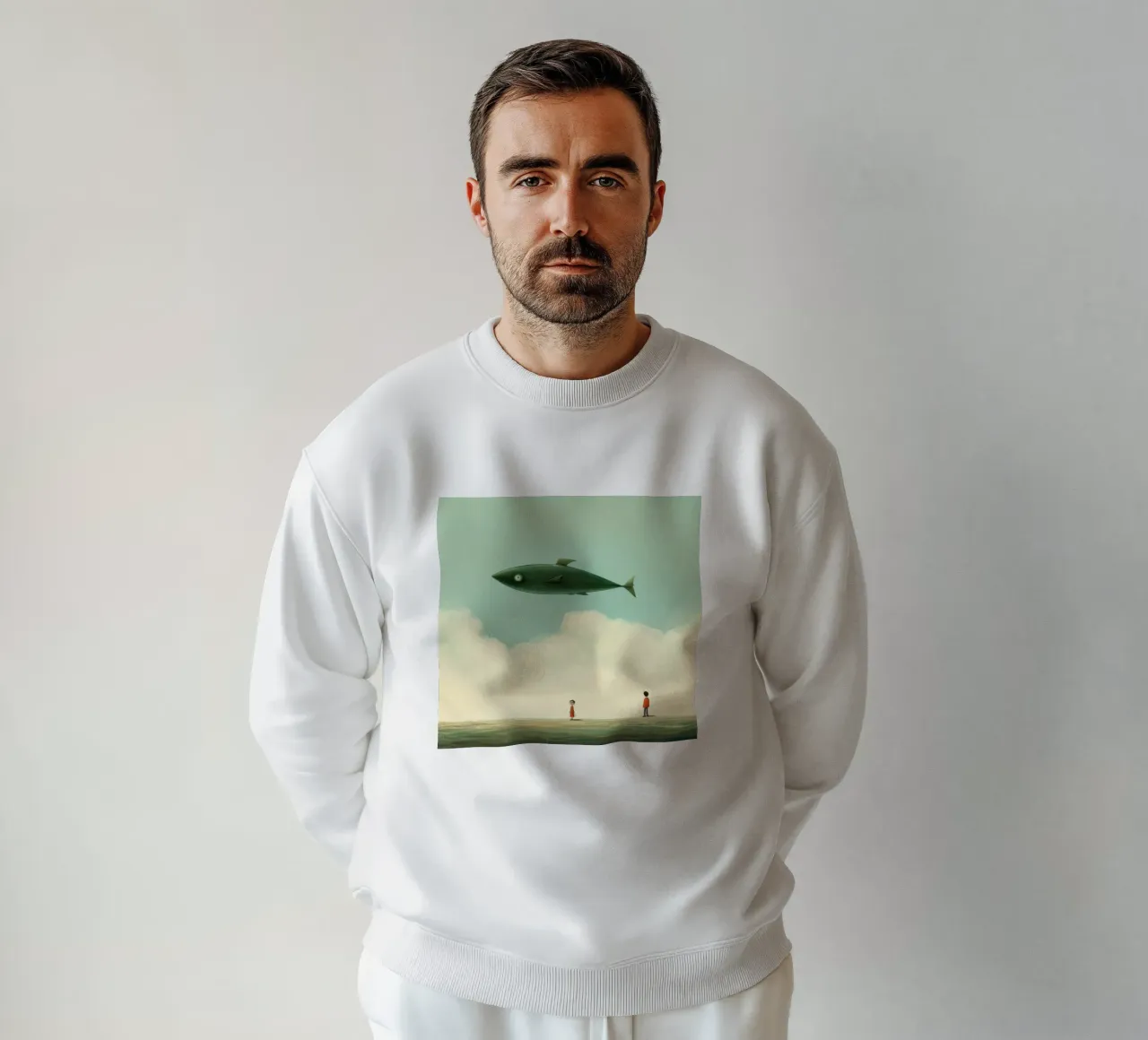 Minimal Ray 2 sweatshirt by Minimal Animal Art