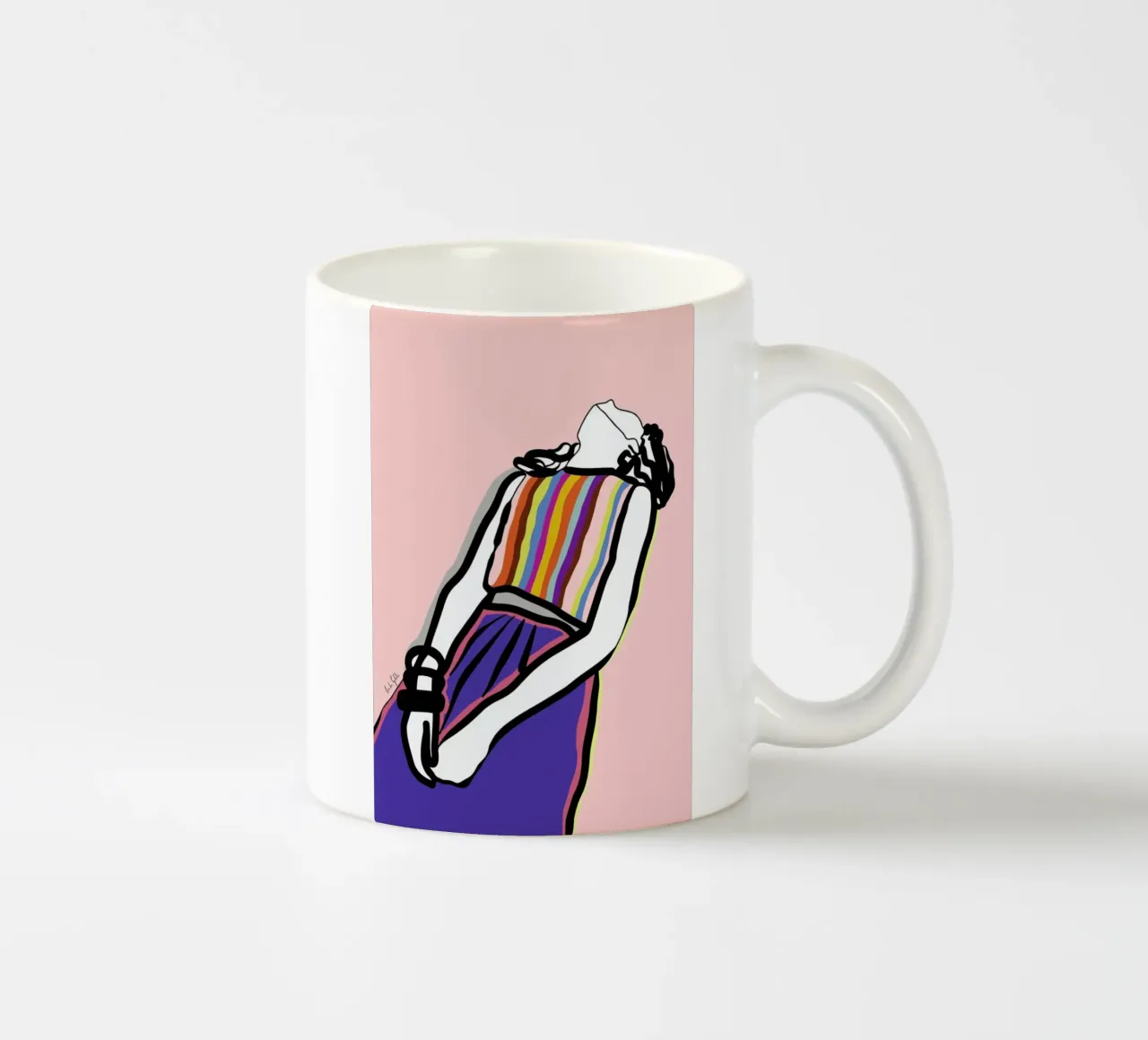 Relaxed tazza in ceramica da Linda Gobeta