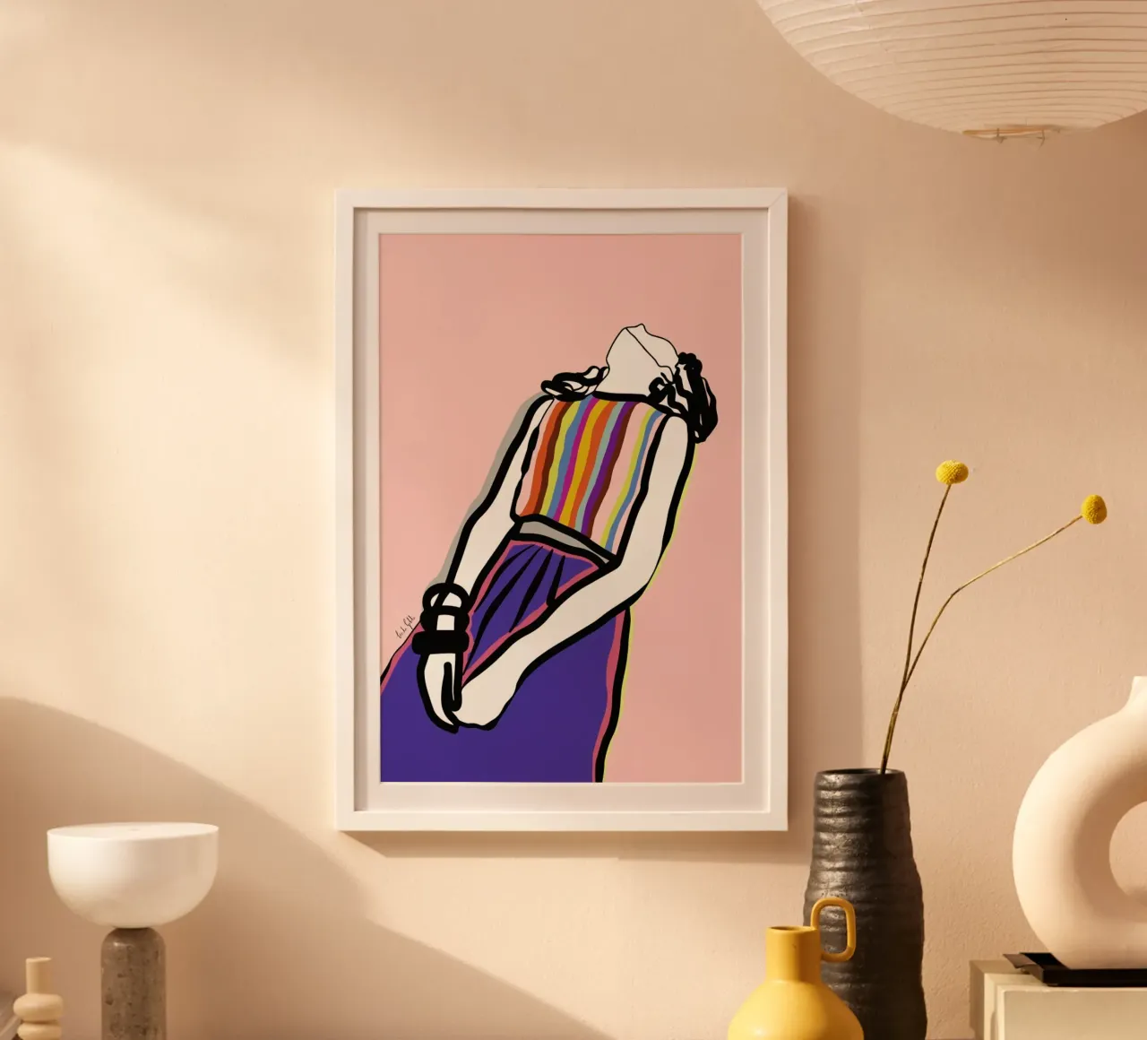 Relaxed poster con telaio in alluminio da Linda Gobeta