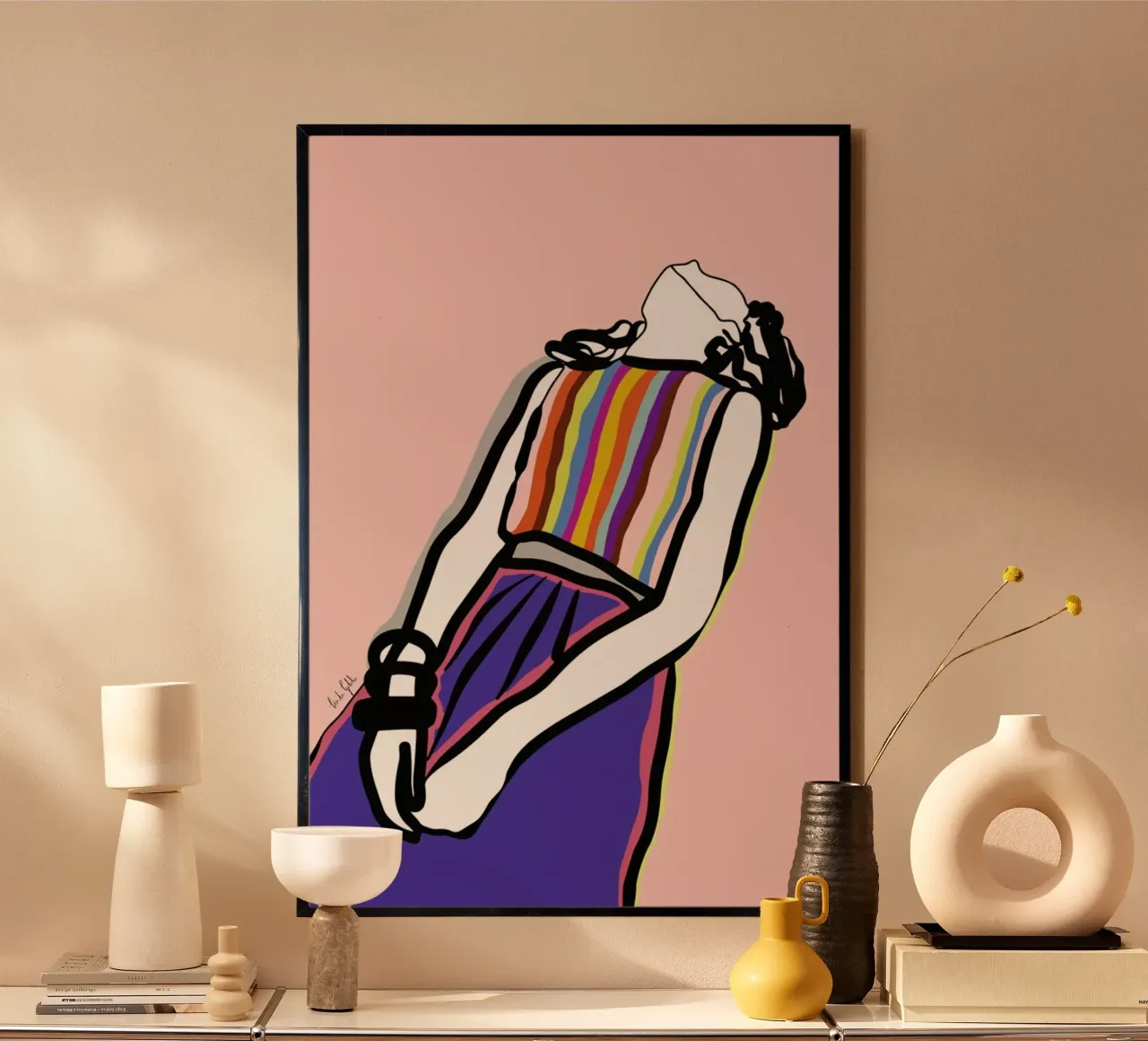 Relaxed poster con telaio in alluminio da Linda Gobeta