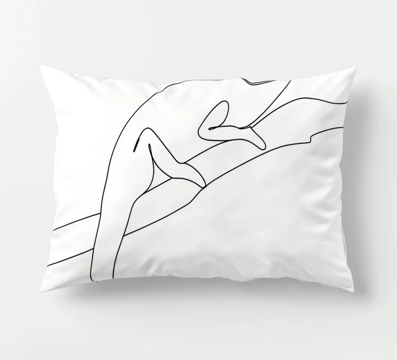 Chameleon Minimalist Line Art decorative cushion by Viv Line Art