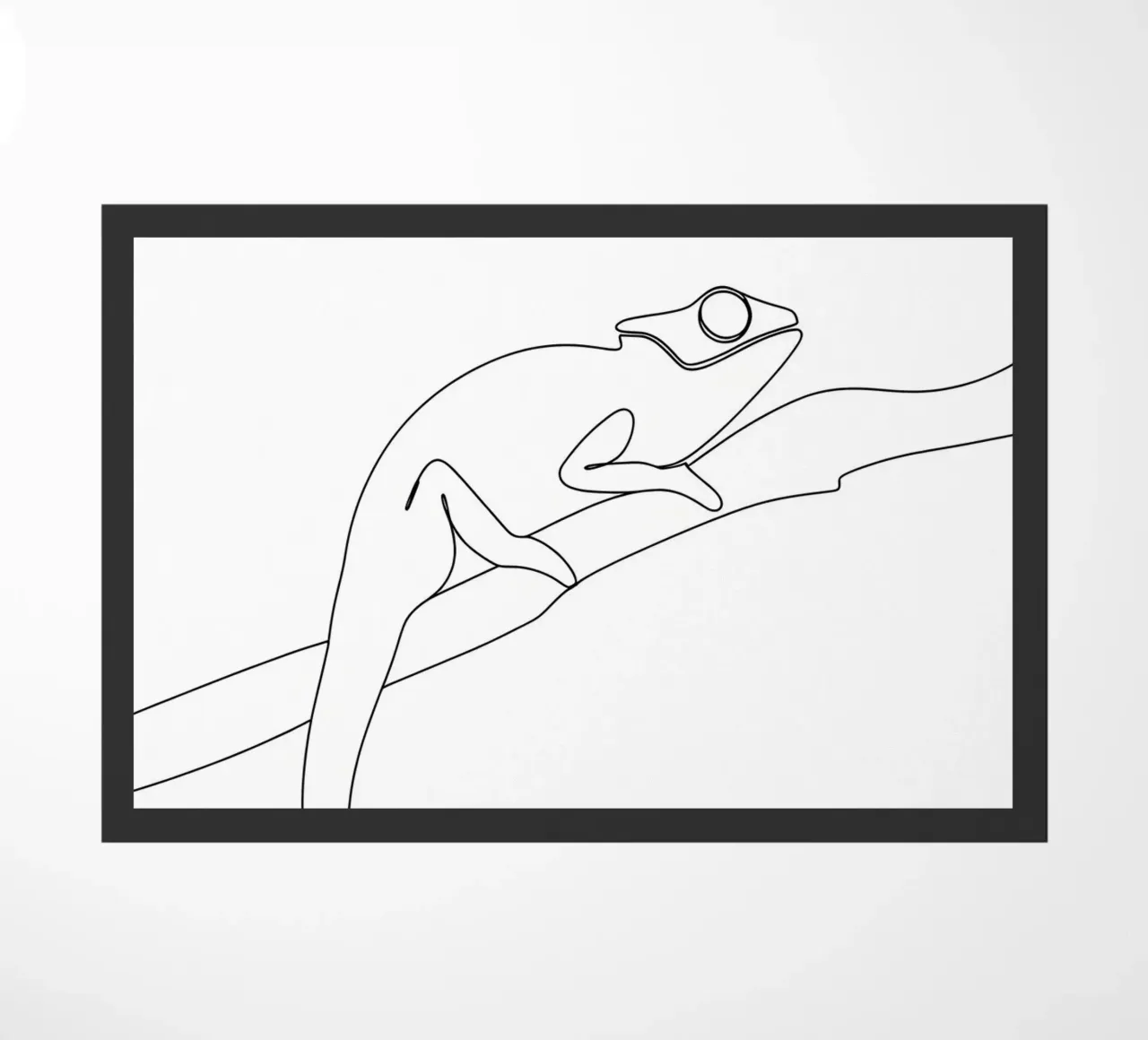 Line art camaleonte minimalista zerbino da Viv Line Art
