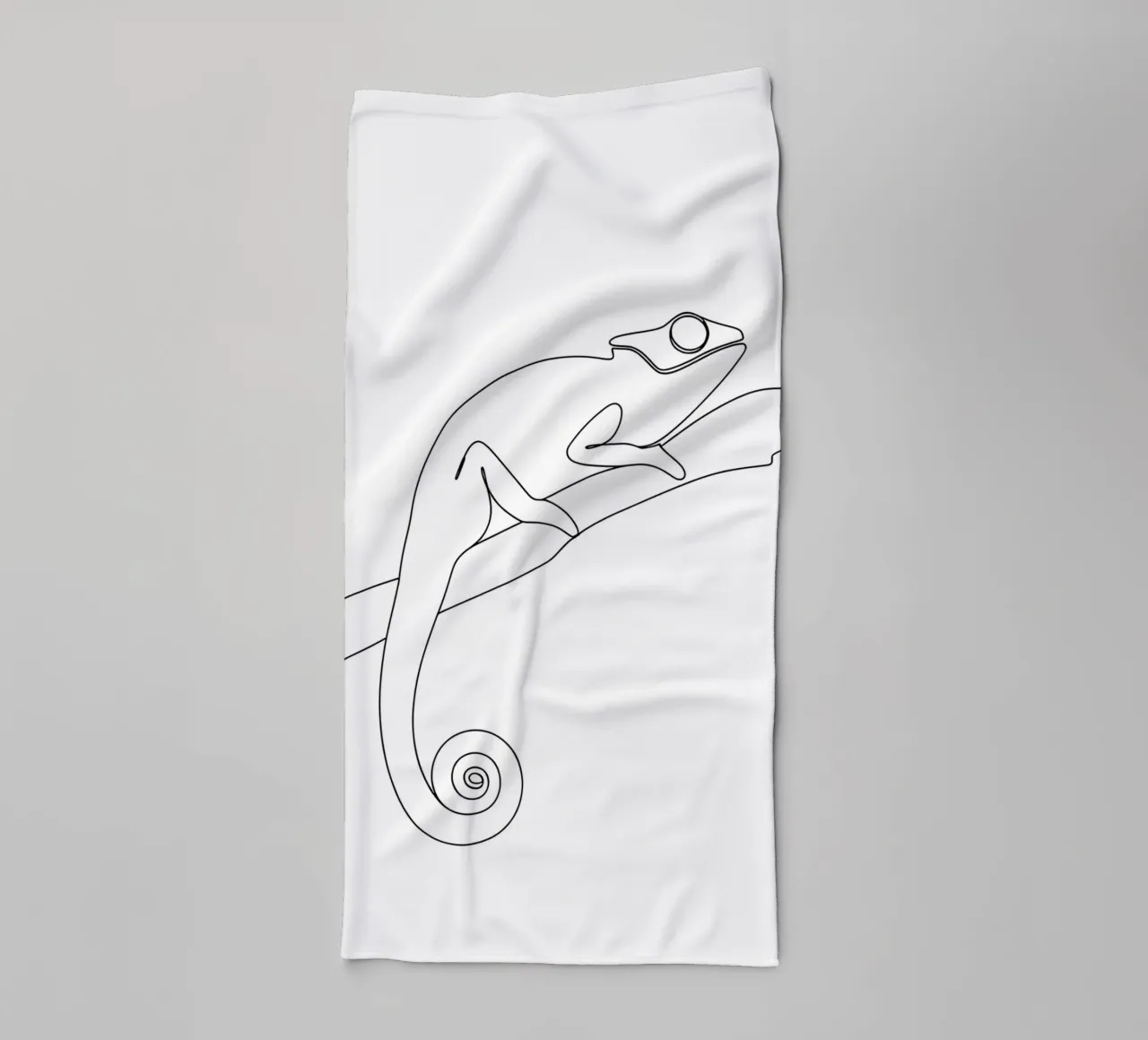 Chameleon Minimalist Line Art towel by Viv Line Art