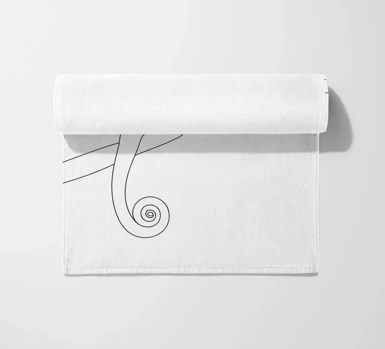 Caméléon Dessin au trait minimaliste serviette de plage de Viv Line Art