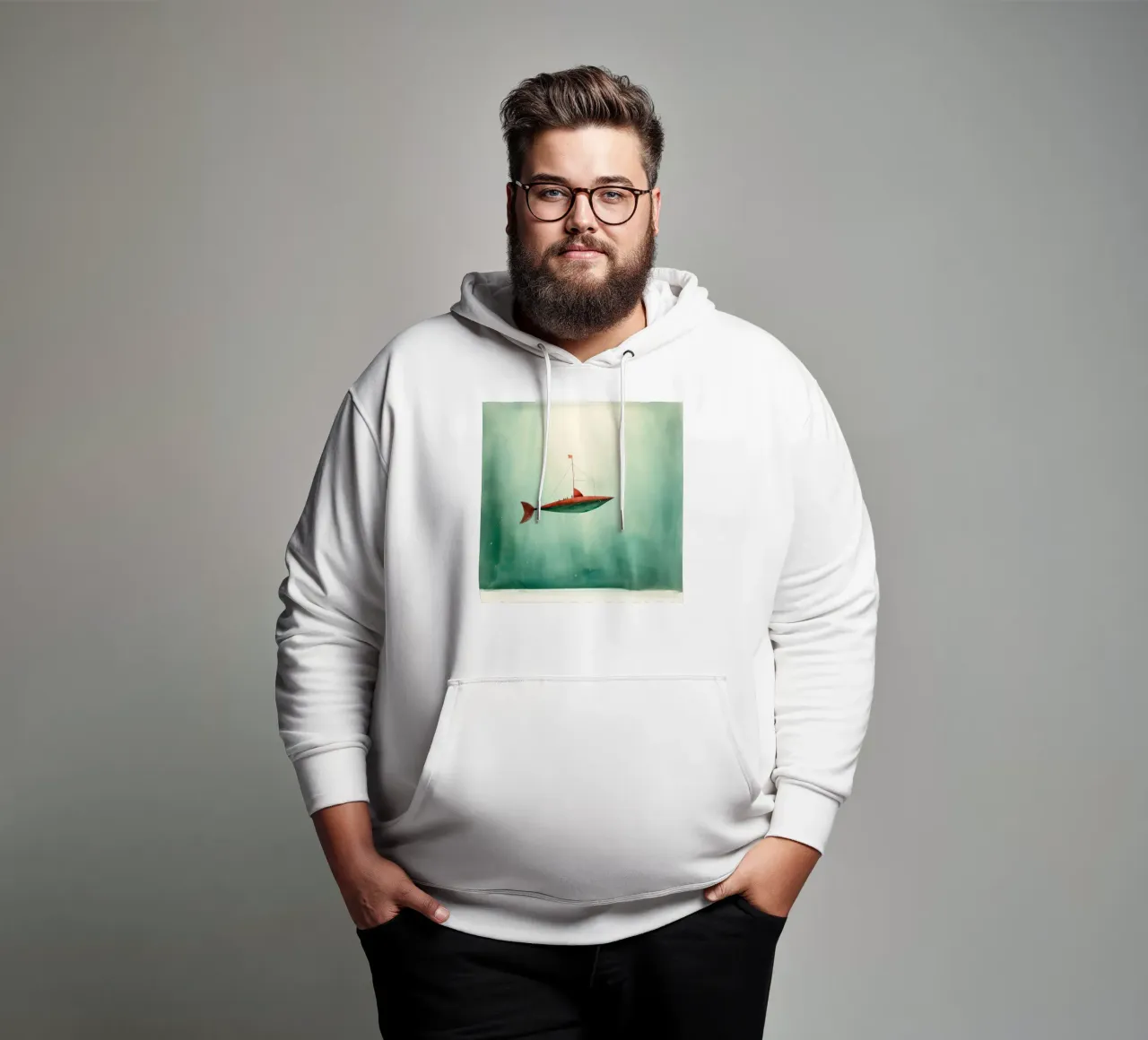 Raggio minimo 3 felpa con cappuccio da Minimal Animal Art