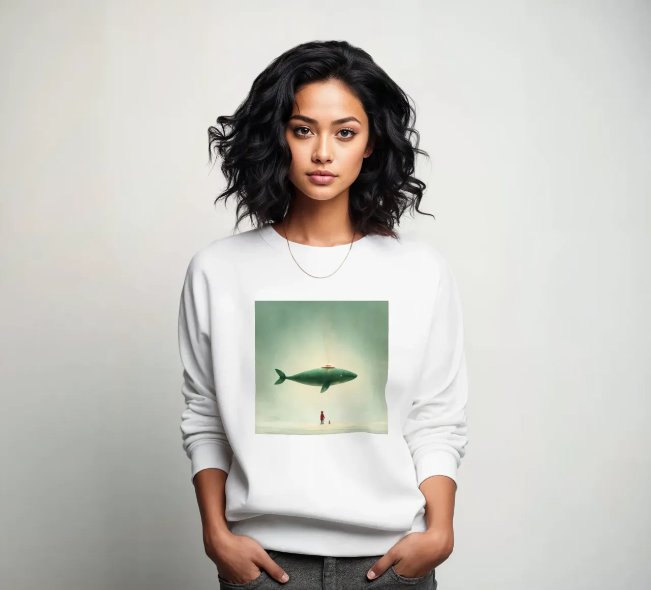 Minimal Ray 4 sweatshirt by Minimal Animal Art