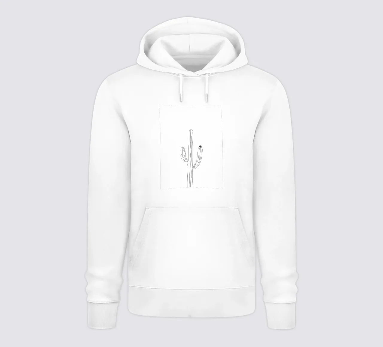 Cactus Line Art minimalista felpa con cappuccio da Viv Line Art