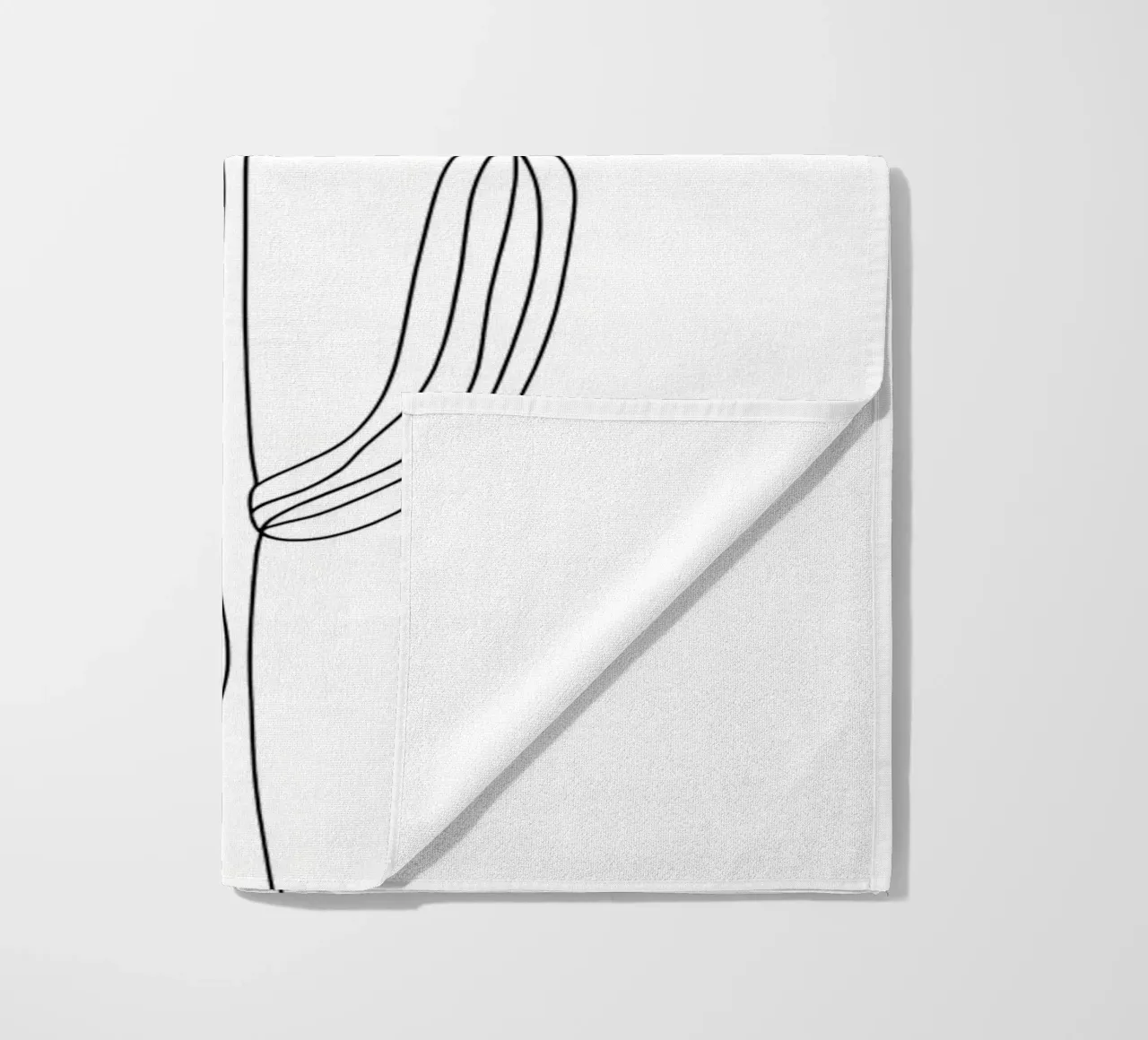 Cactus Line Art minimalista telo mare da Viv Line Art