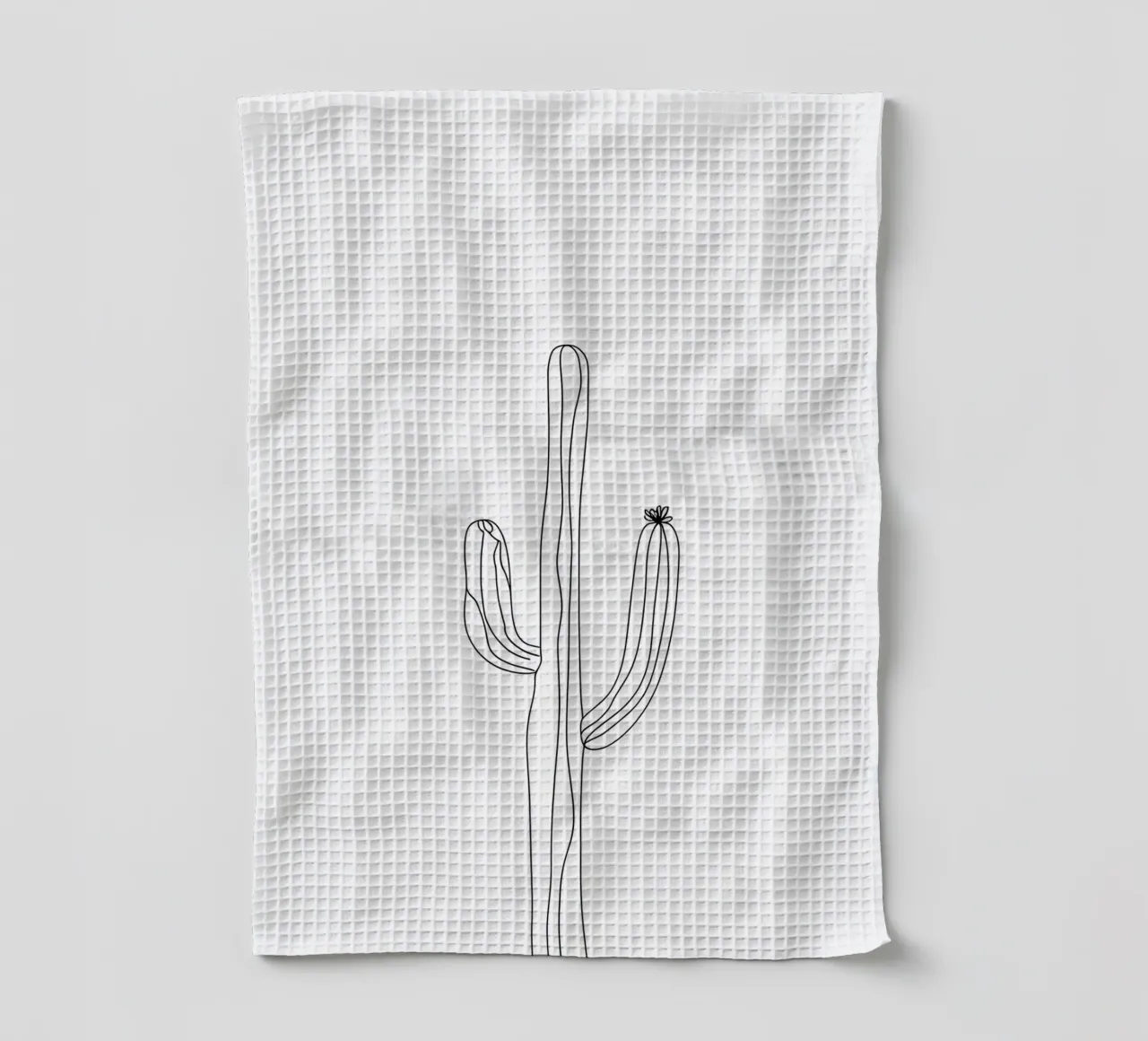 Cactus Line Art minimalista canovaccio da cucina da Viv Line Art