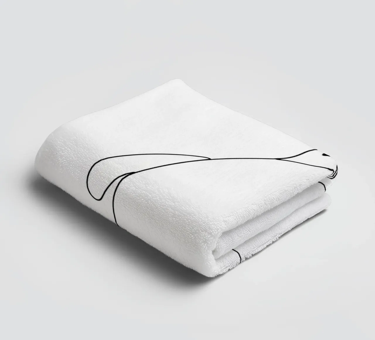 Penguin Minimalist Line Art towel by Viv Line Art