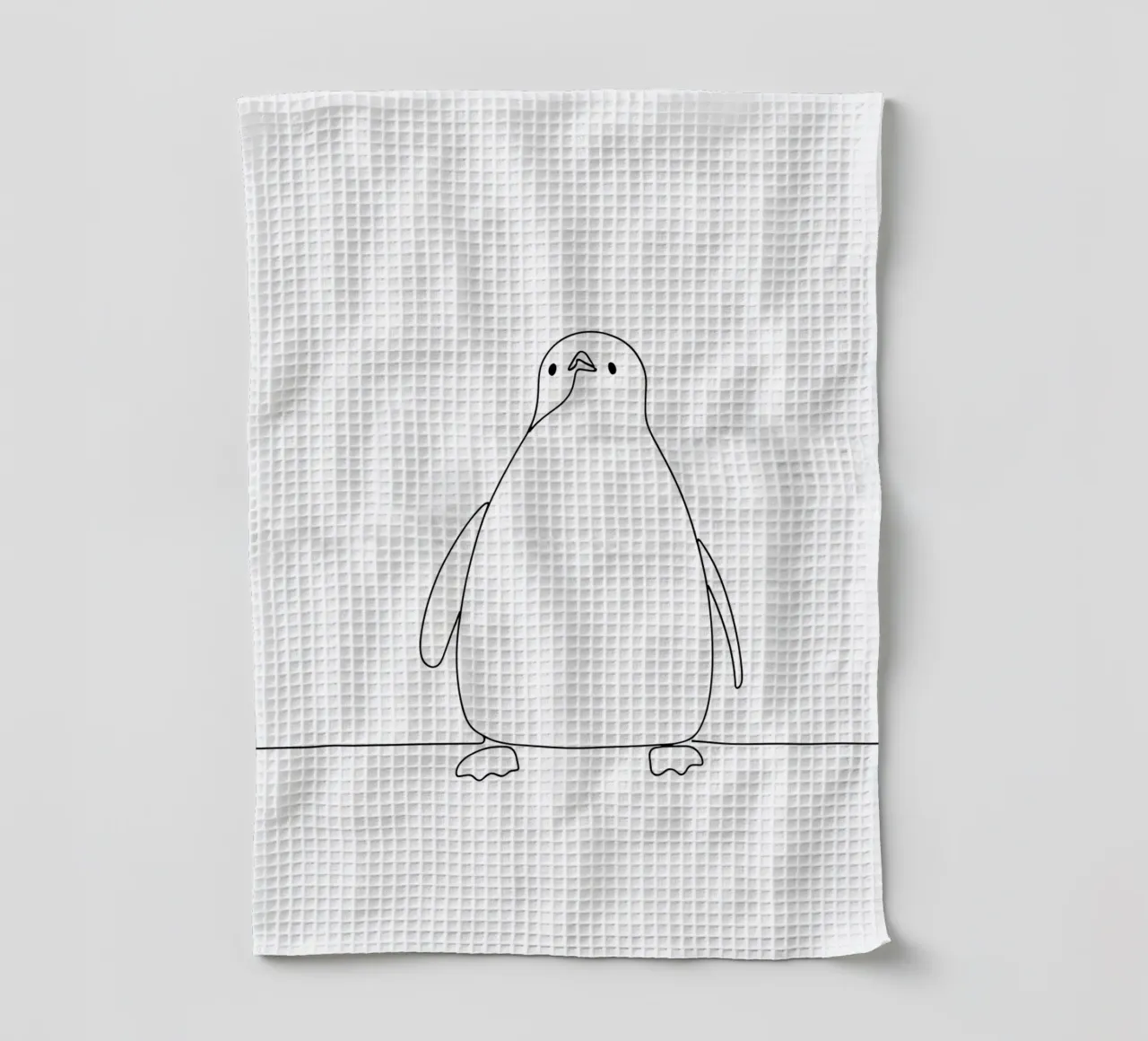 Penguin Minimalist Line Art torchon de Viv Line Art