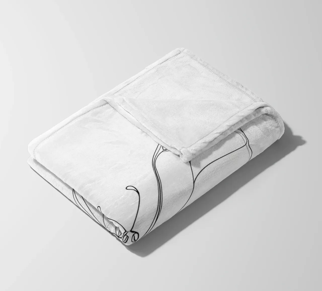 Bella farfalla Line Art minimalista coperta in pile da Viv Line Art