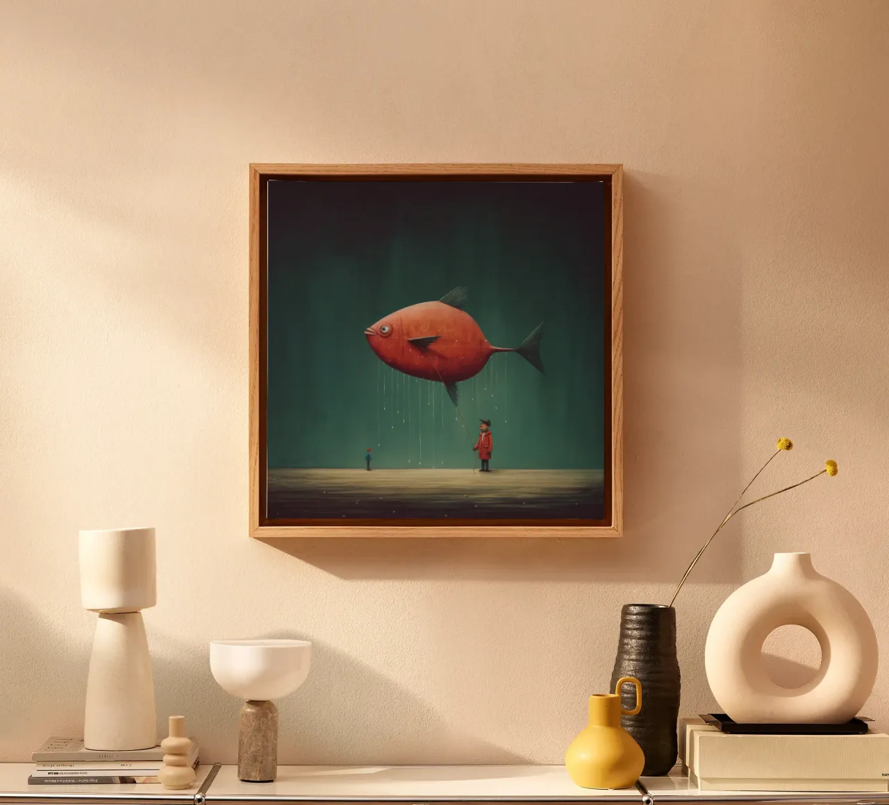 Minimalstrahl 1 Leinwand von Minimal Animal Art