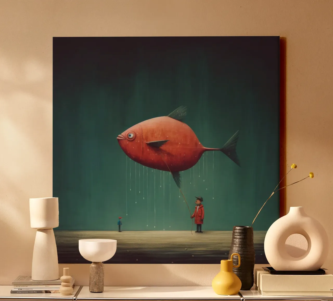 Minimalstrahl 1 Leinwand von Minimal Animal Art