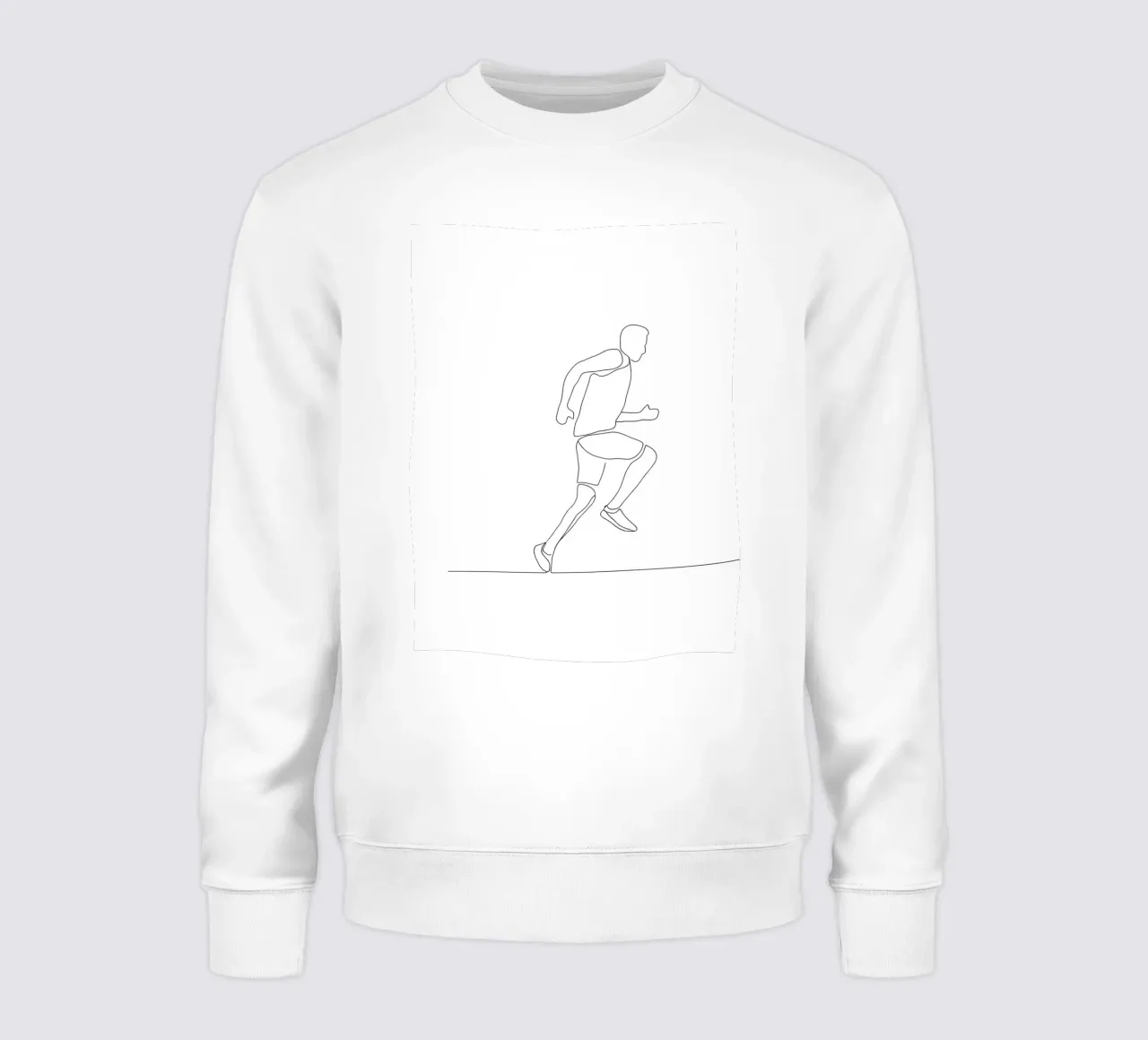 Atleta che corre Line Art minimalista felpa da Viv Line Art