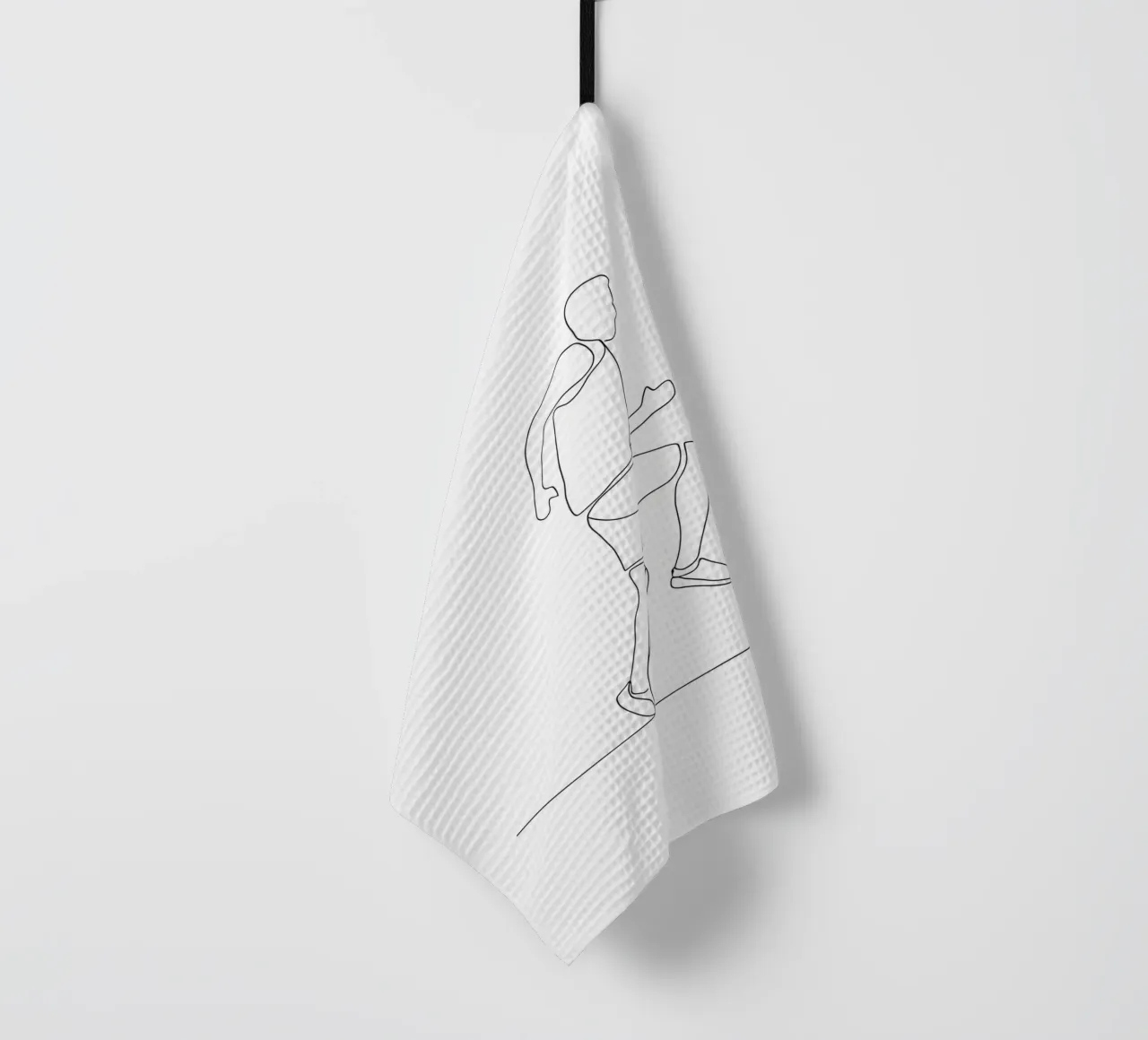Athlete Running Minimalist Line Art torchon de Viv Line Art