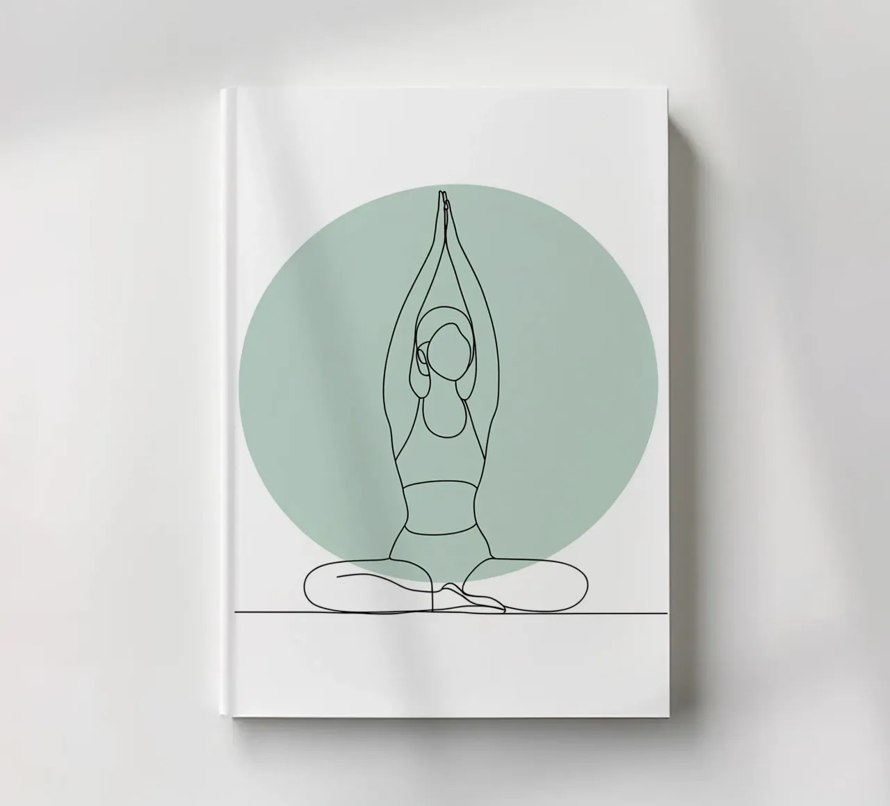 Yoga Vrouw Minimalistische Lijn Art notitieboek van Viv Line Art
