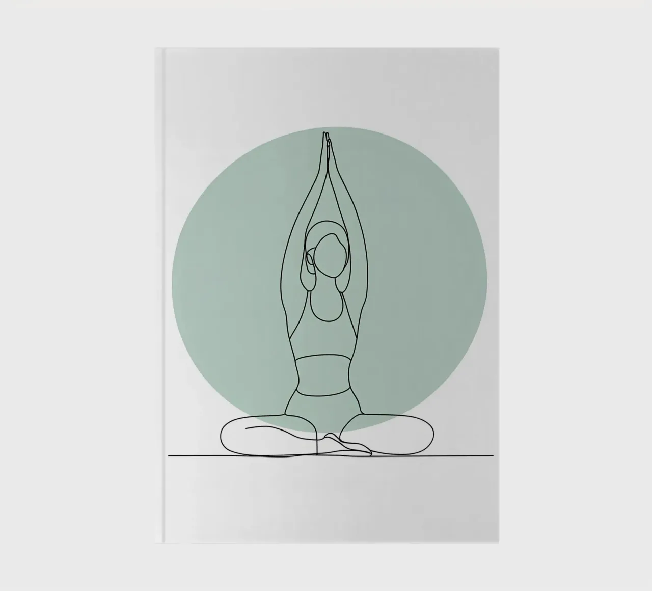 Yoga Vrouw Minimalistische Lijn Art notitieboek van Viv Line Art