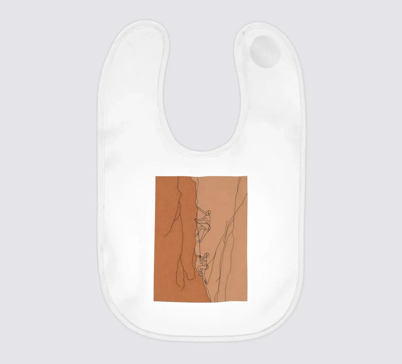 Arte di linea minimalista degli scalatori bavaglino da Viv Line Art
