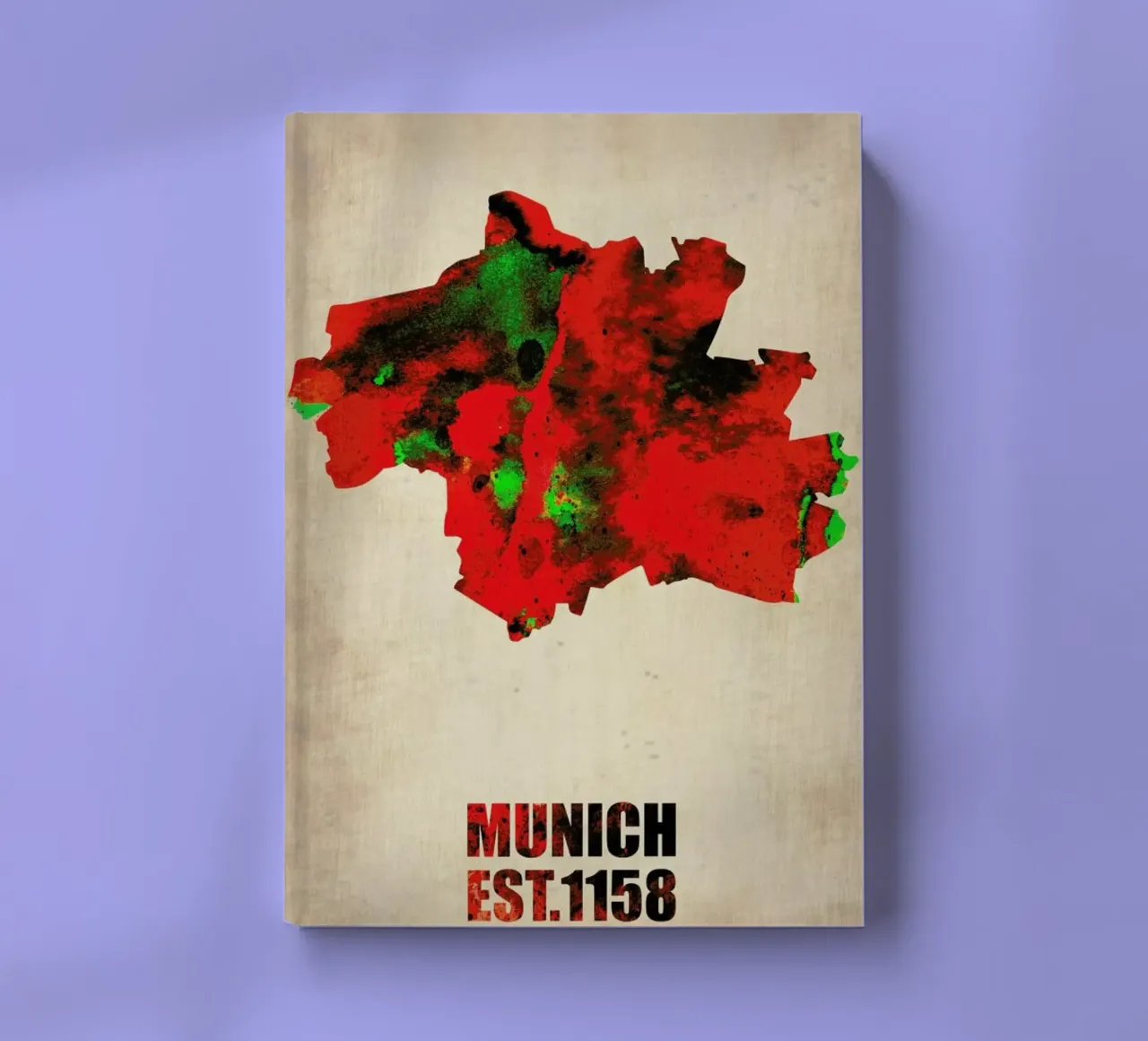 Munich Watercolor Map notebook by Naxart