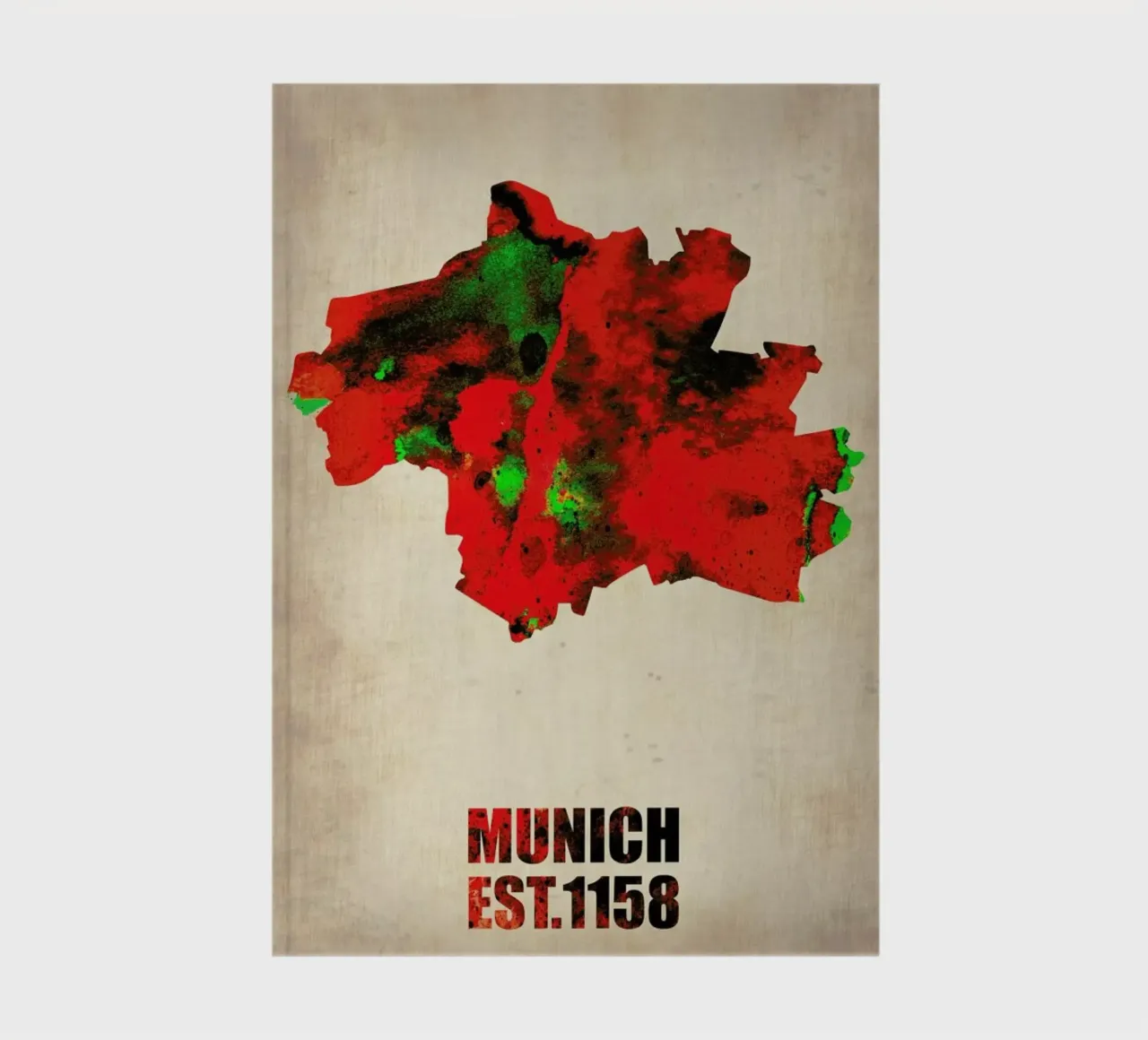 Munich Watercolor Map notebook by Naxart