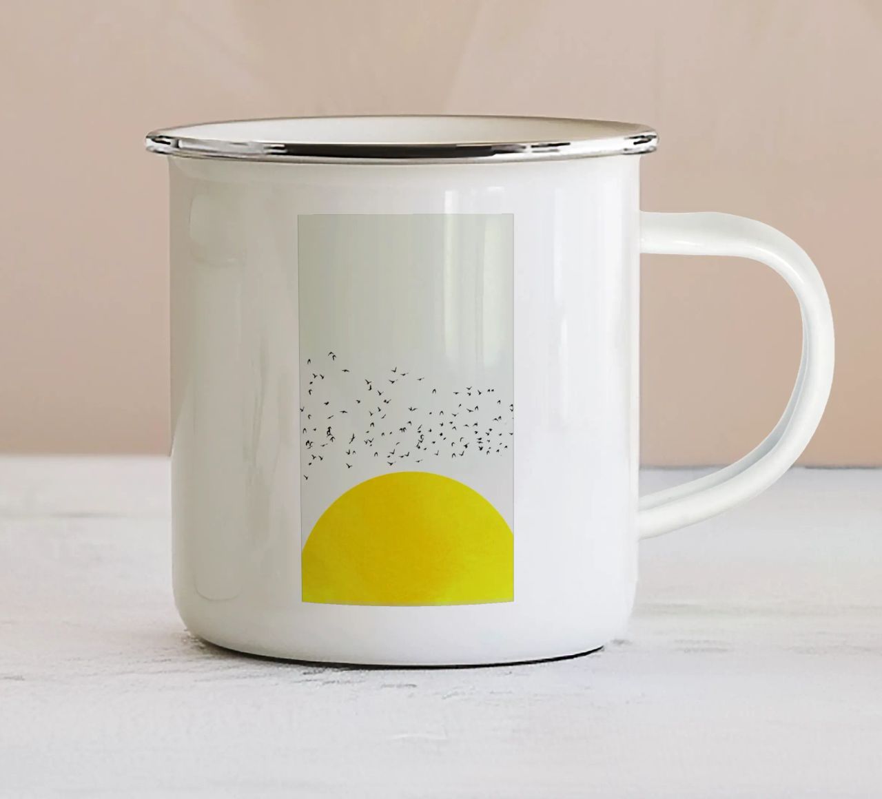 A Thousand Birds tazza in smalto da Kubistika