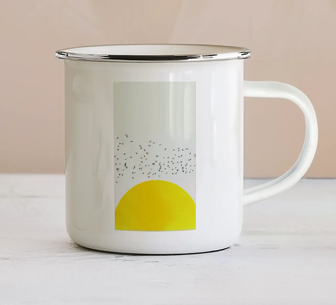 A Thousand Birds tazza in smalto da Kubistika