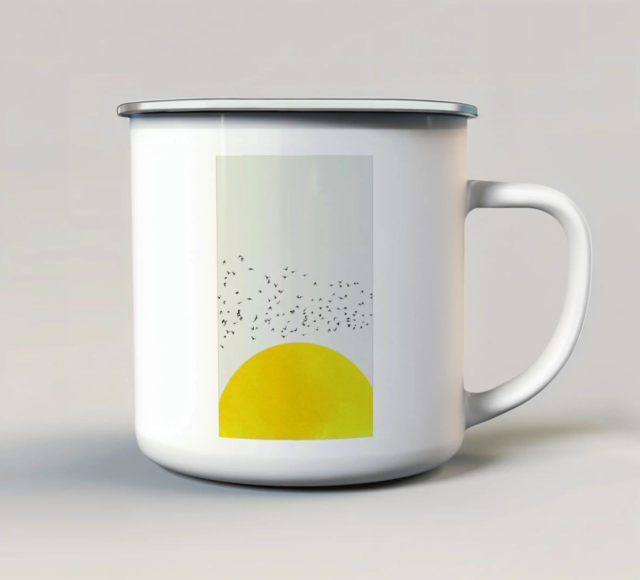 A Thousand Birds tazza in smalto da Kubistika