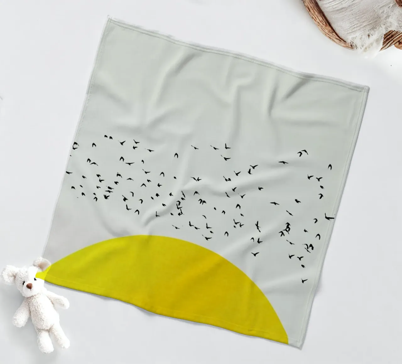 A Thousand Birds fleece blanket by Kubistika