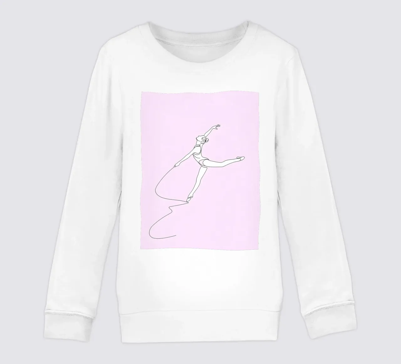 Donna ginnasta Line Art minimalista felpa bambino da Viv Line Art