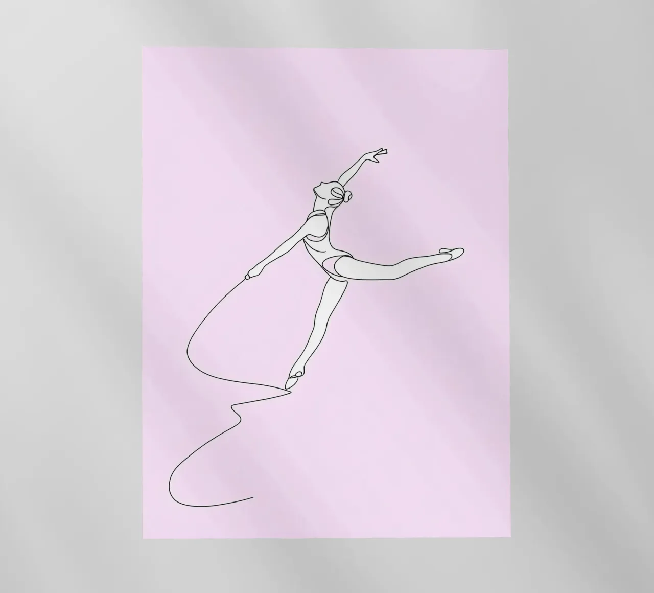 Donna ginnasta Line Art minimalista pellicola backlit da Viv Line Art