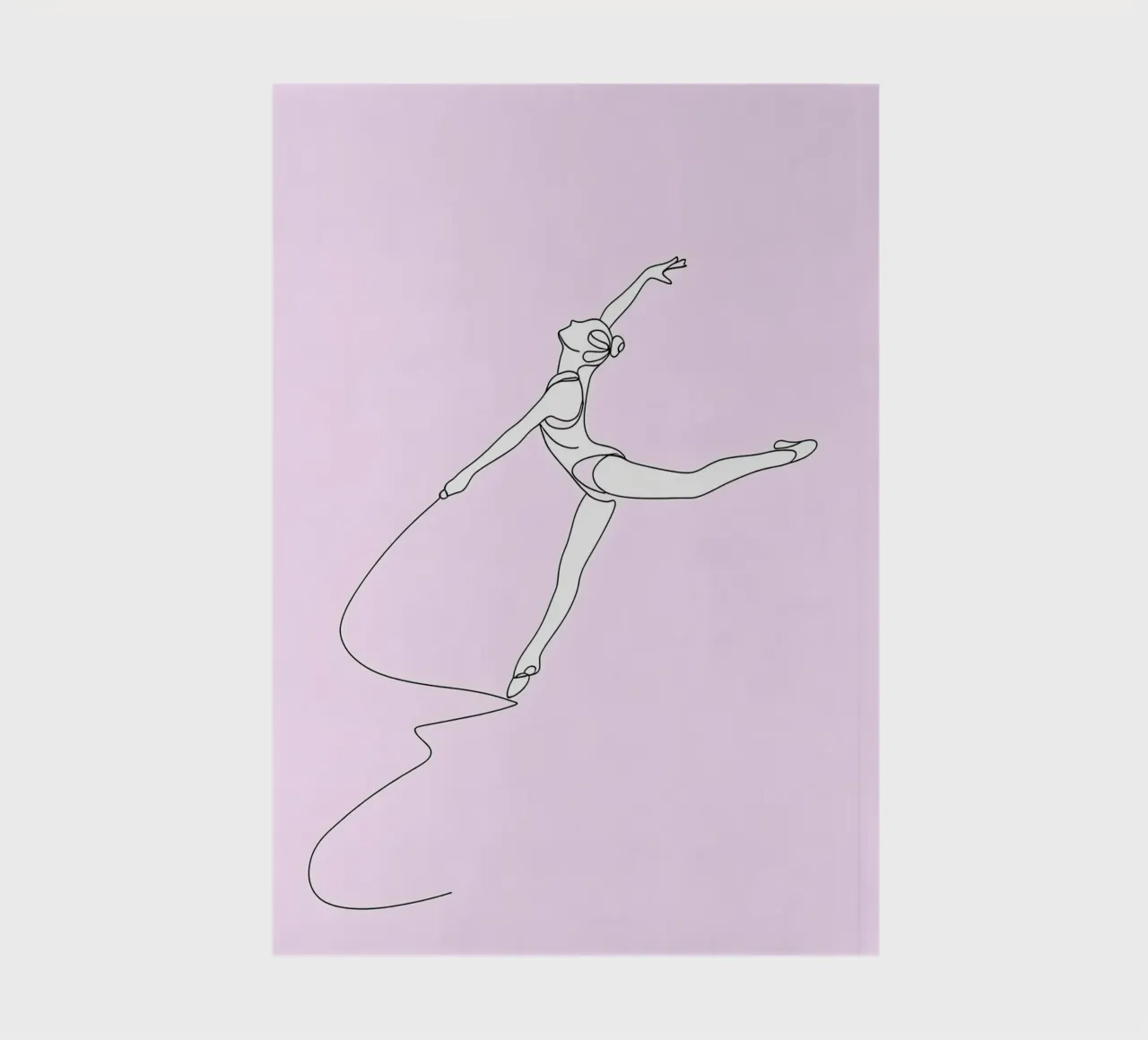 Femme Gymnaste Minimaliste Line Art carnet de notes de Viv Line Art